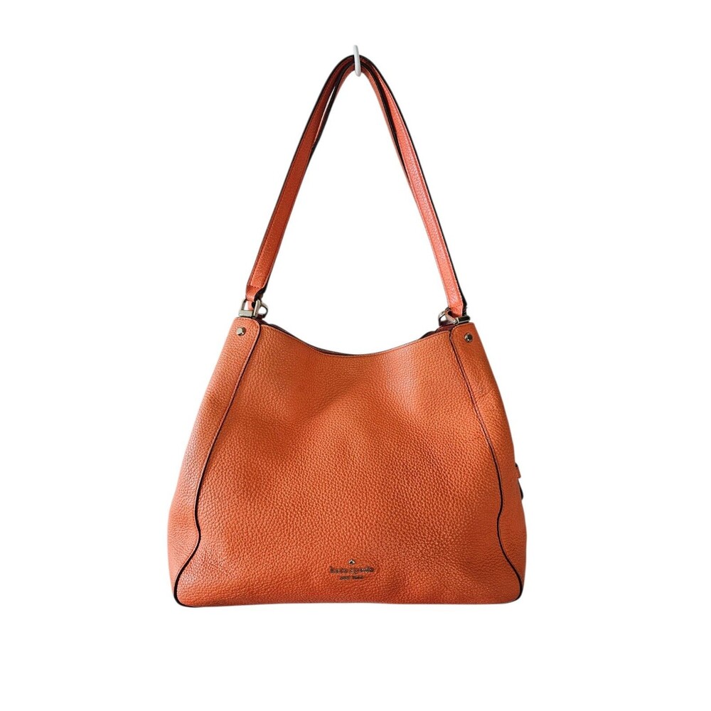 Kate Spade Leila Triple Compartment Shoulder Leather Bag - Orange